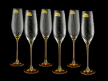 набор из 6 бокалов для шампанского "celebration. горошек+полоска" (celebration) 210мл. 