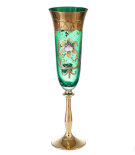 бокалы для шампанского зеленые "анжела" as crystal 190мл (6 штук)