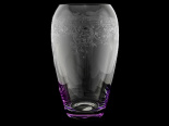 ваза для цветов "европейский декор с фиолетовой подсветкой" 23см