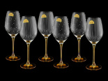 набор из 6 бокалов для вина "celebration. горошек+полоска" (celebration) 360мл.