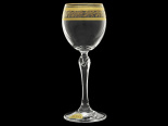 набор из 6 бокалов для вина "орнамент золотой" (люция) 150мл. 