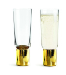 набор бокалов для шампанского gold club 200мл (2 шт)