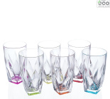 набор стаканов для воды "rcr ninphea" цветные 330мл 6 штук
