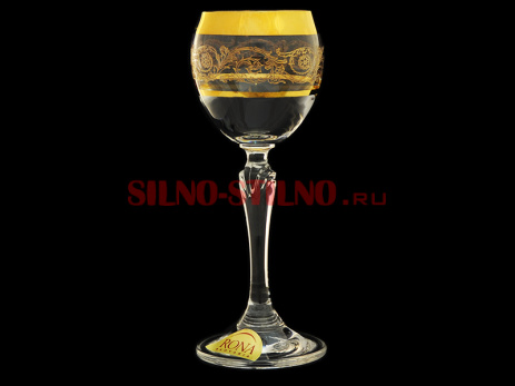 Набор из 6 бокалов для вина "Золотая коллекция. Богатое золото" (Люция) 150мл. 