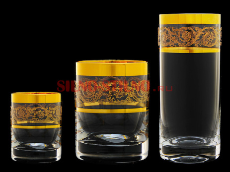 Набор из 6 стаканов для виски "Золотая коллекция. Богатое золото" 280мл. 