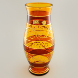ваза для цветов "амбер золотые узоры" 40см