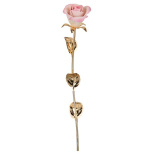 Высокая розовая роза из фарфора 48см (Италия) 
