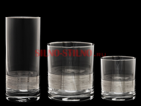 Набор из 6 стаканов для воды "Платиновый фриз" 300мл