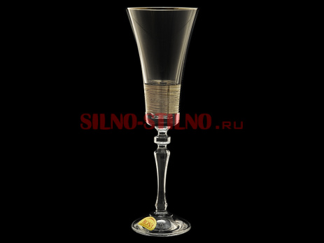 Набор из 6 бокалов для шампанского "Платиновый фриз" Alex 180мл