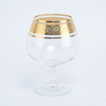 бокалы для коньяка "клаудия идеал золото" 250мл (6 штук)