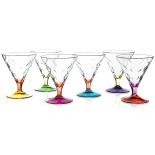 бокалы для мартини "riflessi bicolour" цветные 300мл (6 шт)