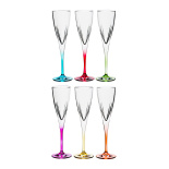 бокалы для шампанского "fusion colours" 170мл (6 штук)