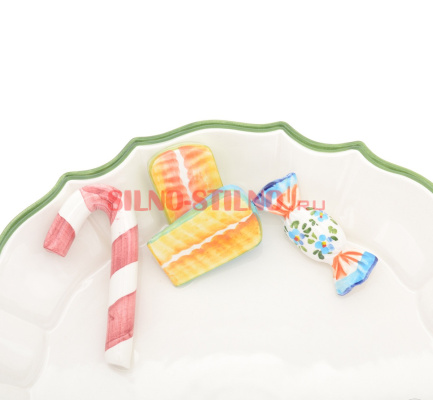 Блюдо "Сладкие конфеты" круглое Sweet candies Christmas world 31см Annaluma 