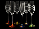 набор из 6 разноцветных бокалов для шампанского "celebration" (celebration)  210мл. 