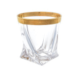 стаканы для виски "квадро" bohemia gold quadro 340мл (6 шт) 