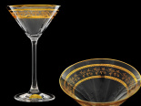 набор из 6 бокалов для мартини "эсприт. орнамент золотой" (эсприт) 180мл. 