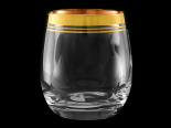 набор из 6 стаканов для виски "тройная полоска золотая" 360мл. 