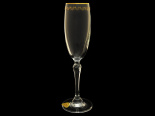 набор из 6 бокалов для шампанского "золотая веточка" (люция) 160мл. 