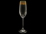 набор из 6 бокалов для шампанского "золотая коллекция. тонкое золото" (эсприт) 180мл. 