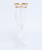 бокалы для шампанского "кристина золотой лист" 150мл (6 штук)
