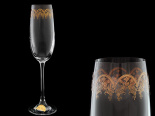набор из 6 бокалов для шампанского "арки золотистые" (эсприт) 180мл. 