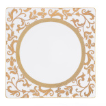 набор тарелок квадратных falkenporzellan tosca white gold 27 см (6 шт)