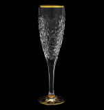 набор бокалов для шампанского с позолотой "nicolette" 180мл